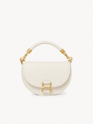 Bolsos Cruzados Chloe Marcie Chain Flap Blancas | CHE-SR13619