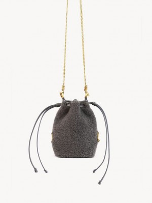 Bolsos Mini Chloe Marcie Bucket Gris | CHE-SR13740