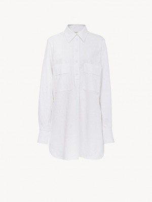 Camisas Chloe Oversized Blancas | CHE-SR13893