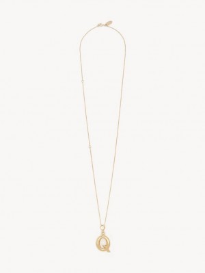 Collares Chloe Alphabet With Pendant Doradas | CHE-SR14339
