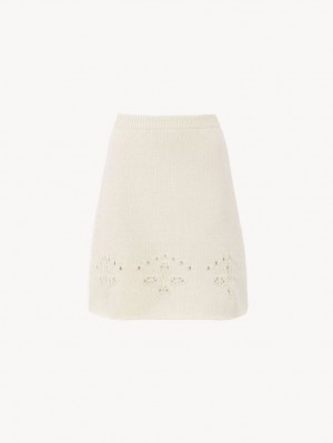 Prendas De Punto Chloe A-line Mini Blancas | CHE-SR13942