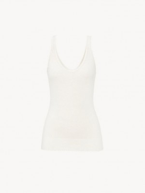 Tops Chloe Classic Tank Blancas | CHE-SR13873