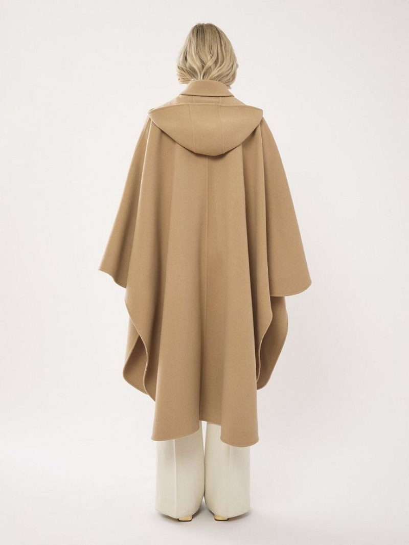 Abrigos Chloe Encapuchado Cape Beige | CHE-SR13821