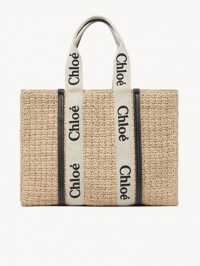Baskets Chloe Large Woody Tote Marrones | CHE-SR13649
