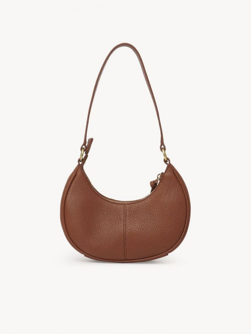 Bolsa De Hombro Chloe Hana Half Moon Marrones | CHE-SR14659