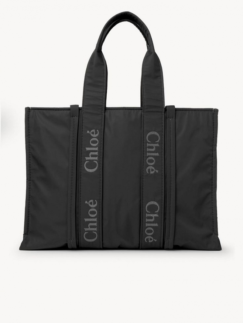 Bolsa De Hombro Chloe Large Woody Negras | CHE-SR13430