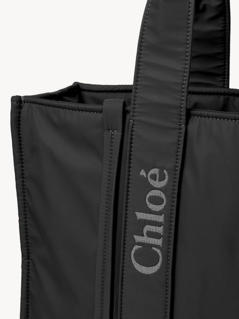 Bolsa De Hombro Chloe Large Woody Negras | CHE-SR13430