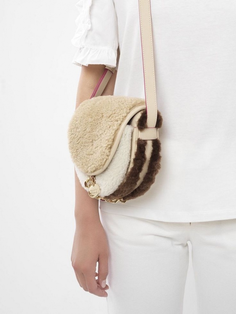 Bolsa De Hombro Chloe Mara Small Saddle Beige | CHE-SR14604