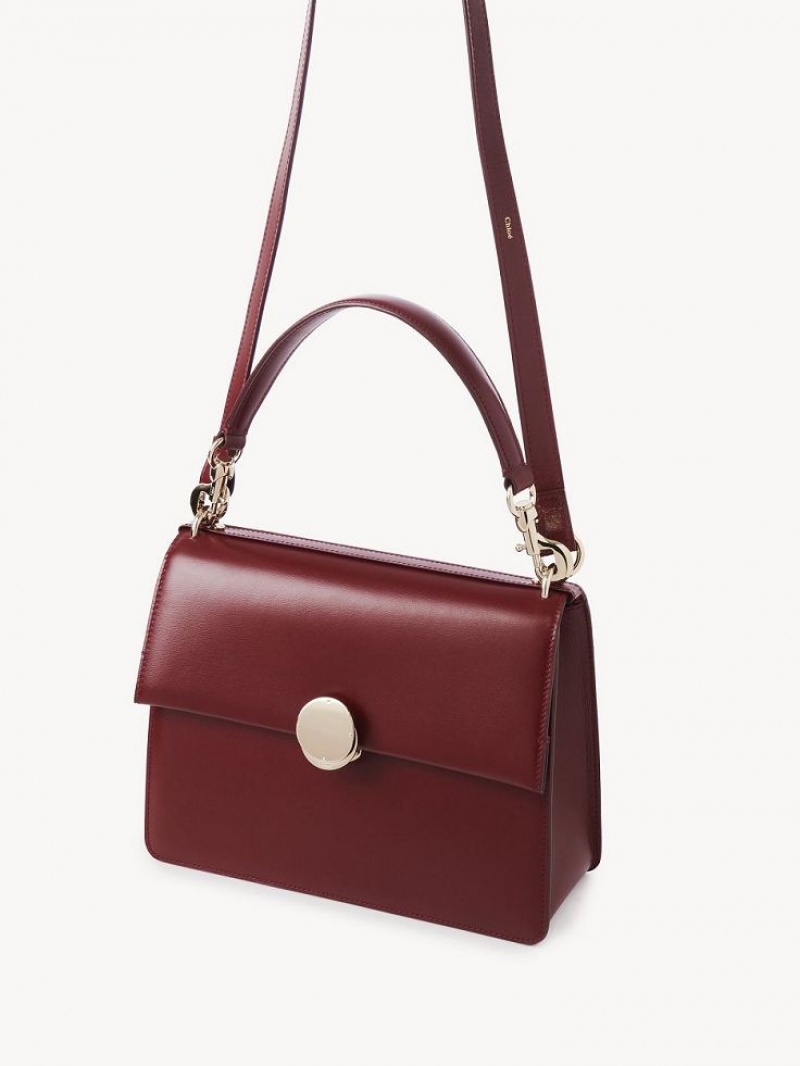 Bolsa De Hombro Chloe Penelope Medium Top Handle Rojas Oscuro | CHE-SR13447