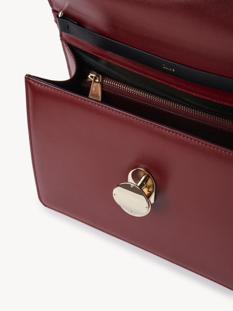 Bolsa De Hombro Chloe Penelope Medium Top Handle Rojas Oscuro | CHE-SR13447