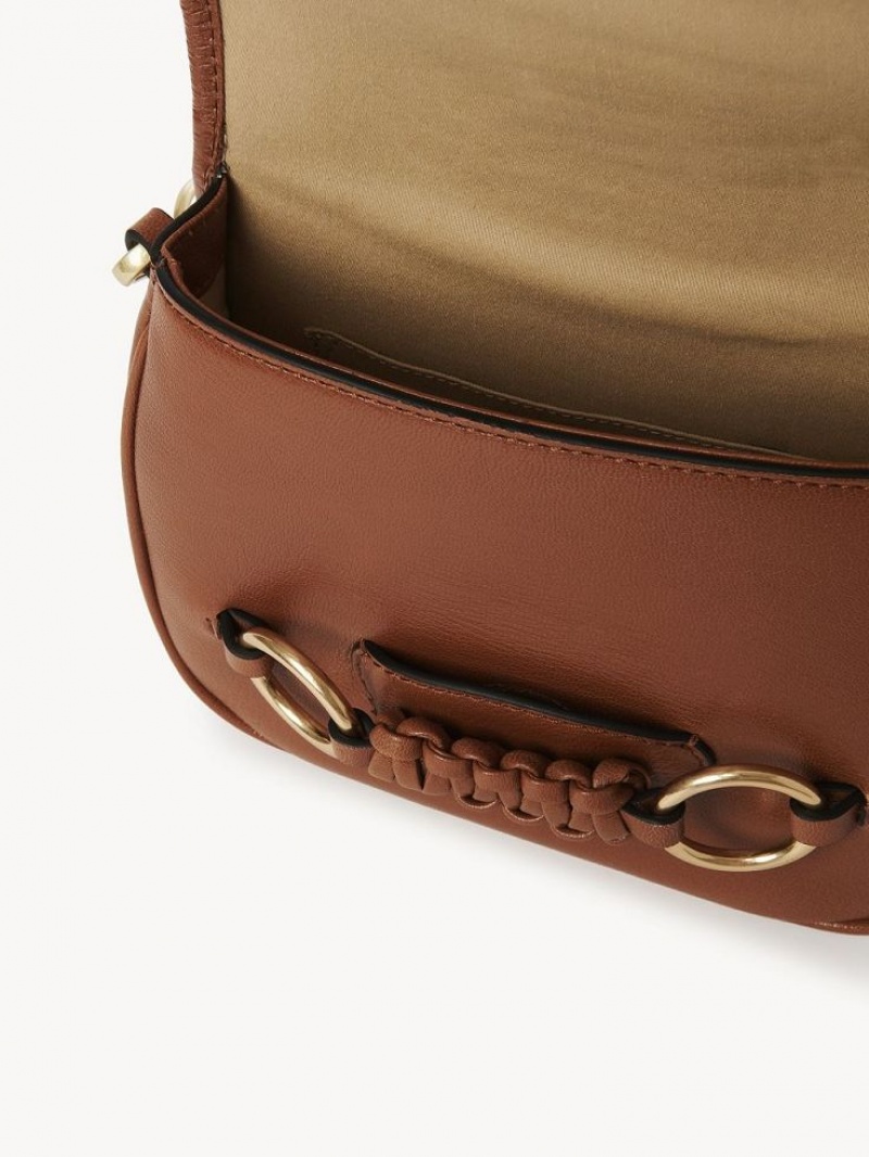 Bolsa De Hombro Chloe Saddie Satchel Marrones | CHE-SR14632