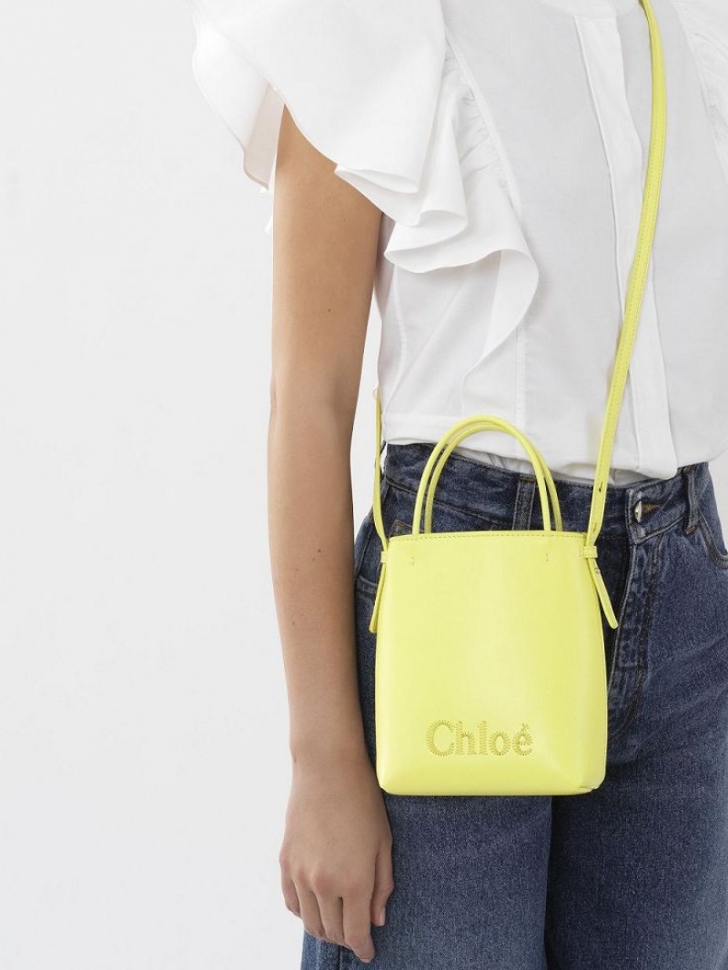 Bolsa De Hombro Chloe Sense Micro Amarillo | CHE-SR13408