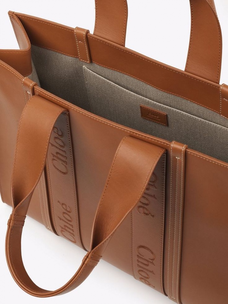 Bolso Tote Chloe Large Woody Marrones | CHE-SR13348