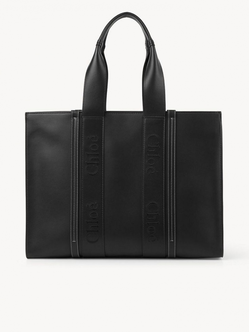 Bolso Tote Chloe Large Woody Negras | CHE-SR13306