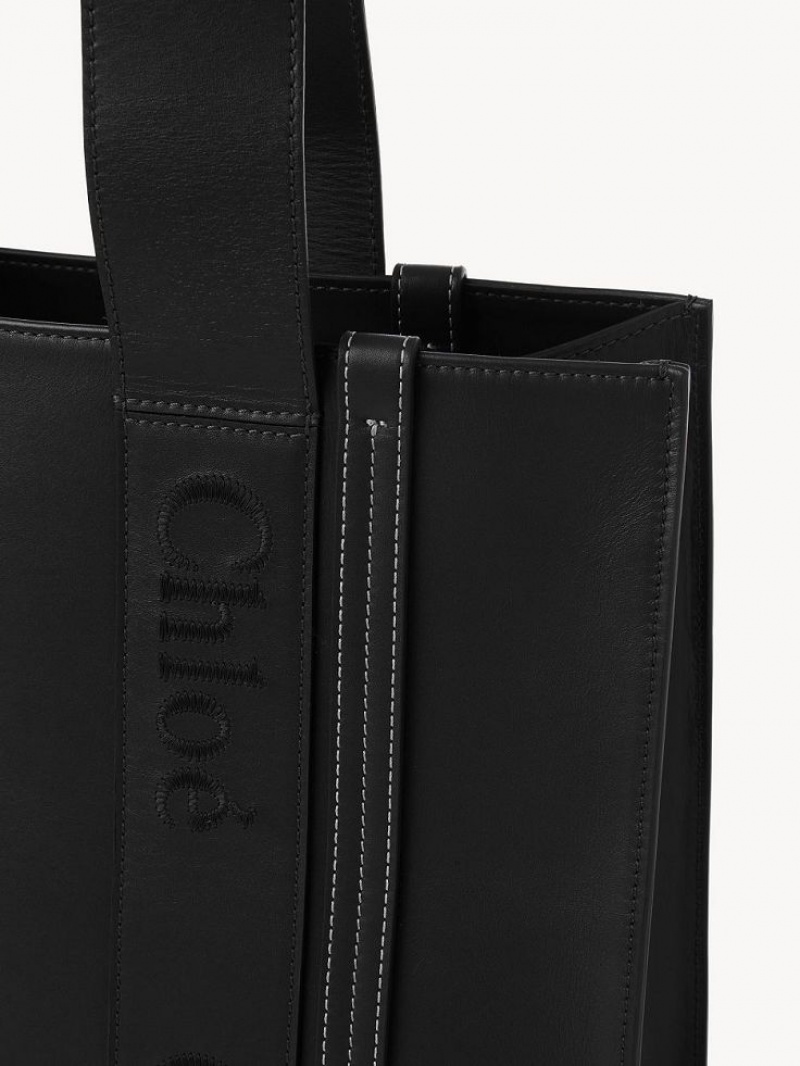 Bolso Tote Chloe Medium Woody Negras | CHE-SR13352