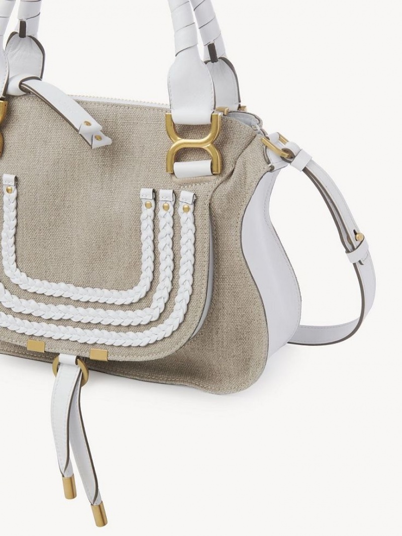 Bolsos Cruzados Chloe Marcie Small Double Carry Blancas | CHE-SR13595
