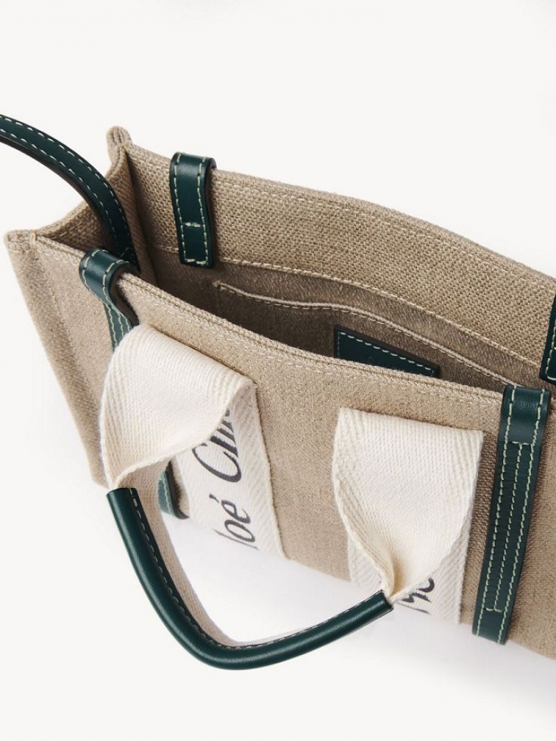 Bolsos Cruzados Chloe Mini Woody Turquesa Oscuro | CHE-SR13500