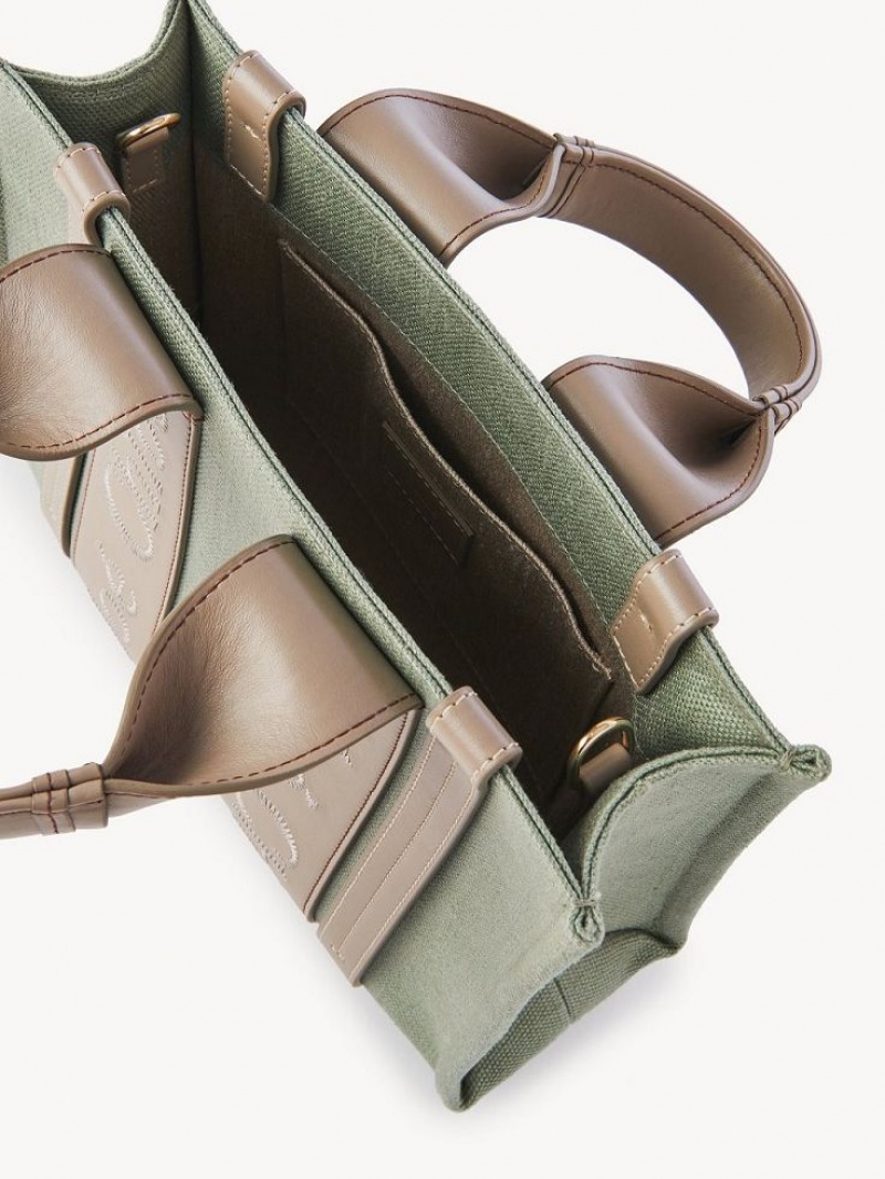 Bolsos Cruzados Chloe Small Woody Verde | CHE-SR13557
