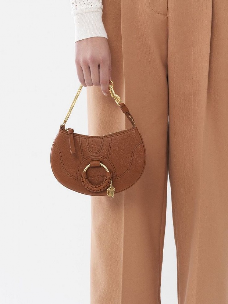 Bolsos Mini Chloe Hana Clutch Marrones | CHE-SR14768