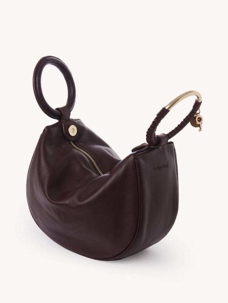 Bolsos Mini Chloe Hana Wristlet Burdeos | CHE-SR14772