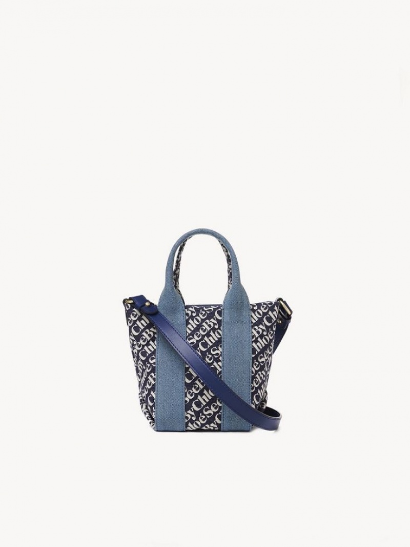 Bolsos Mini Chloe Laetizia Tote Azul Real Azul Marino | CHE-SR14766
