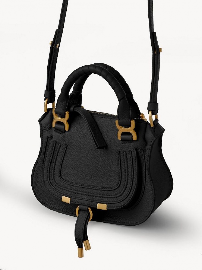Bolsos Mini Chloe Marcie Double Carry Negras | CHE-SR13713