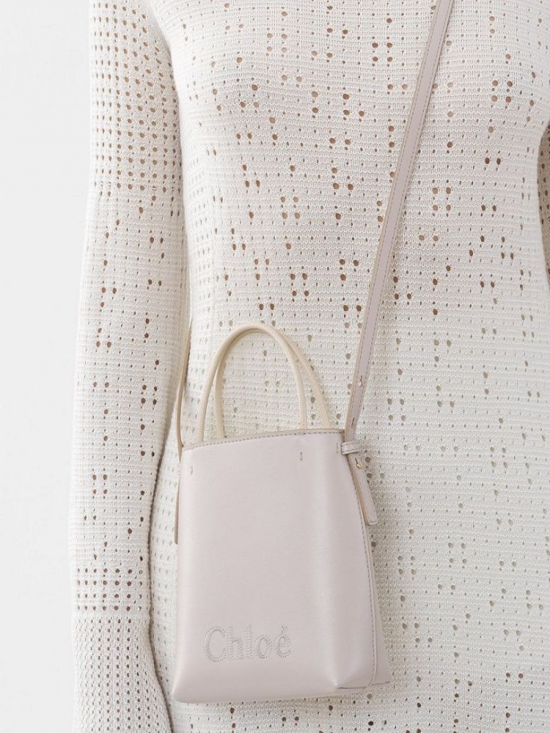 Bolsos Mini Chloe Sense Tote Gris | CHE-SR13734