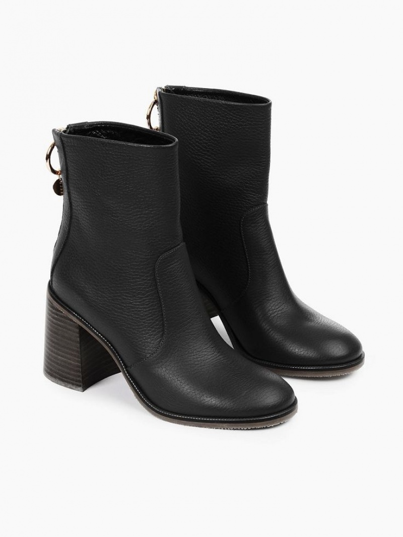 Botines Chloe Aryel Tacón Negras | CHE-SR14857