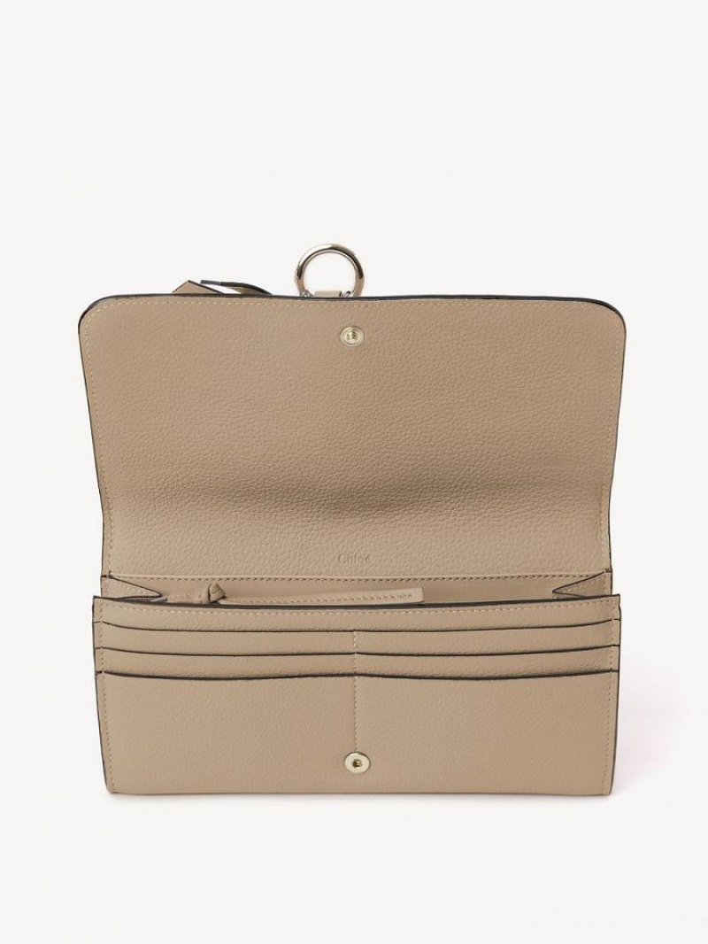 Carteras Grandes Chloe Alphabet With Flap Marrones | CHE-SR14306