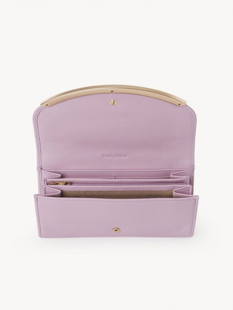 Carteras Grandes Chloe Lizzie Lavanda Blancas | CHE-SR14920