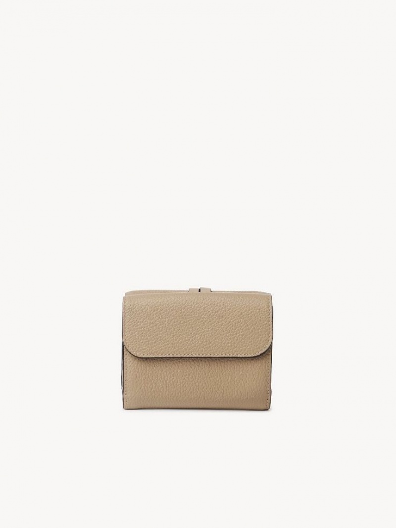 Carteras Pequeñas Chloe Alphabet Small Tri-fold Marrones | CHE-SR14294