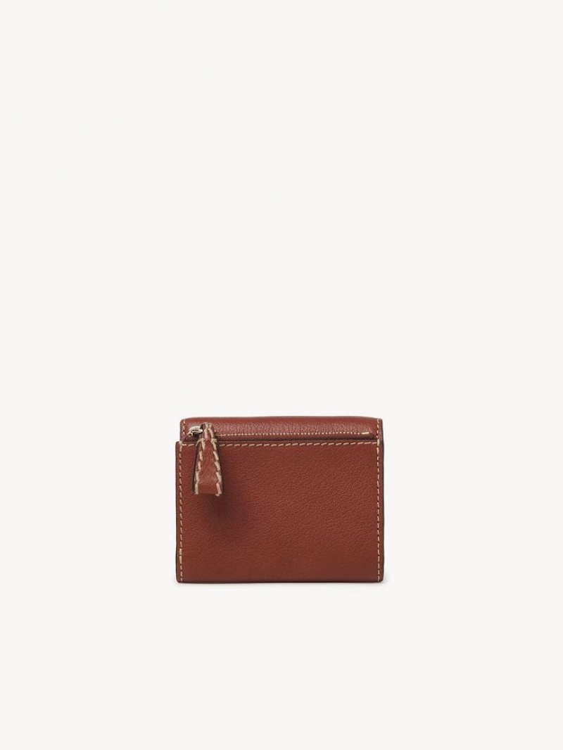 Carteras Pequeñas Chloe Edith Small Tri-fold Marrones | CHE-SR14278