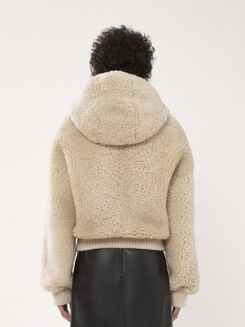 Chaquetas Chloe Sized Blouson Beige | CHE-SR13819
