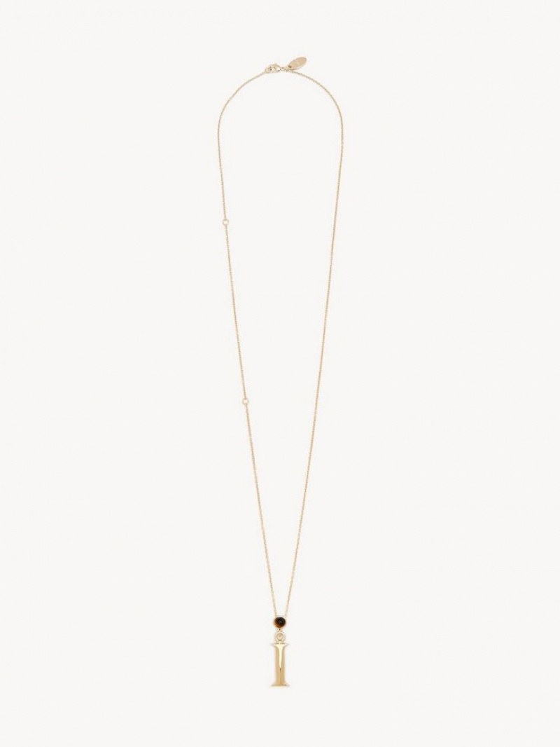 Collares Chloe Alphabet With Pendant Doradas | CHE-SR14347