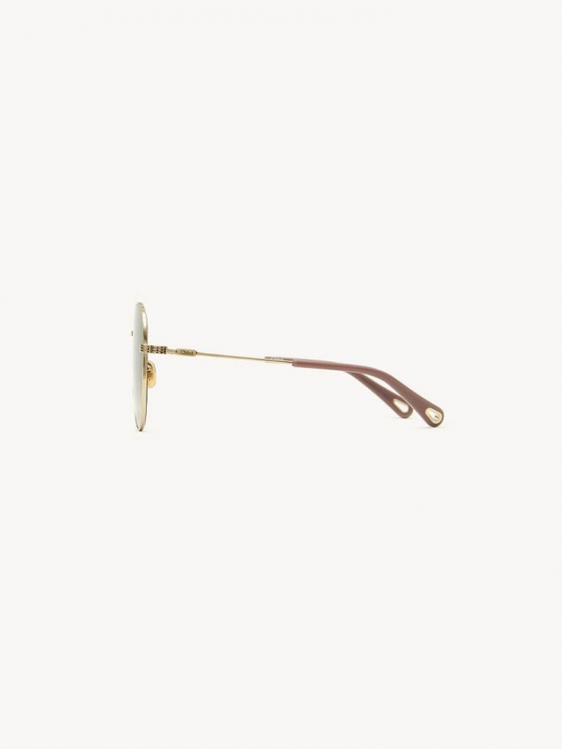 Gafas de Sol Chloe Faith Doradas Marrones | CHE-SR14568