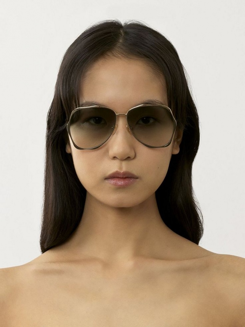 Gafas de Sol Chloe Honoré Doradas Verde | CHE-SR14567