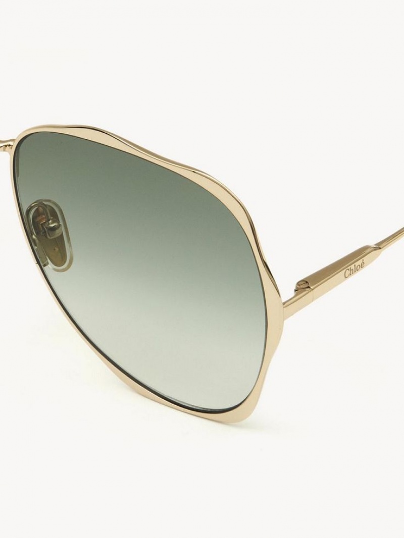 Gafas de Sol Chloe Honoré Doradas Verde | CHE-SR14567