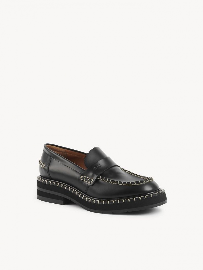 Loafer Chloe Noua Planos Negras | CHE-SR14248