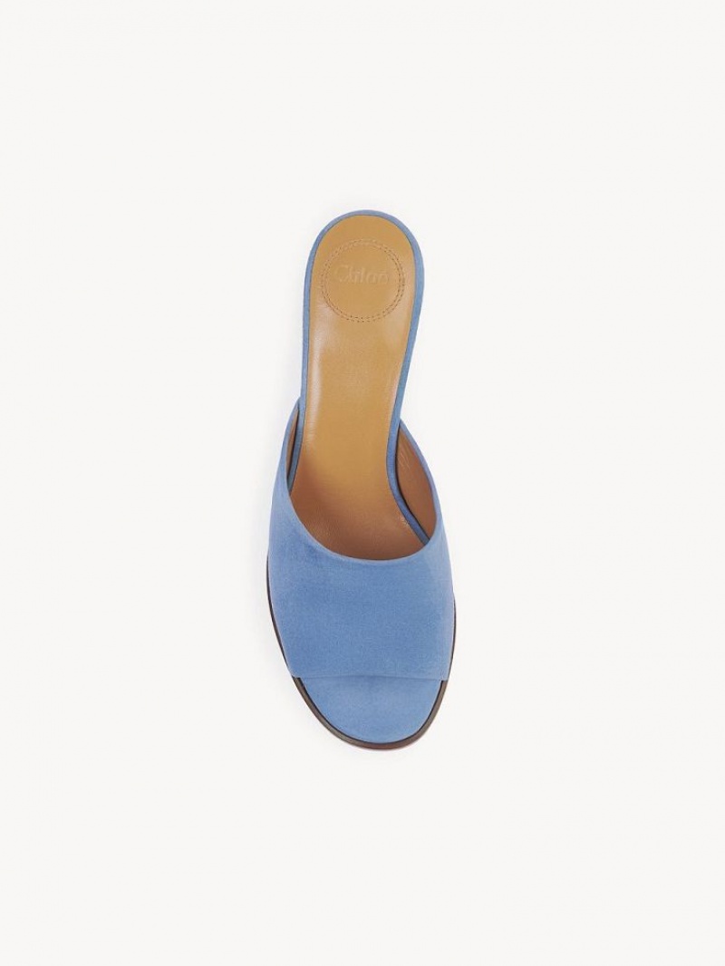 Mule Chloe Oli High-heel Azules Oscuro | CHE-SR14158