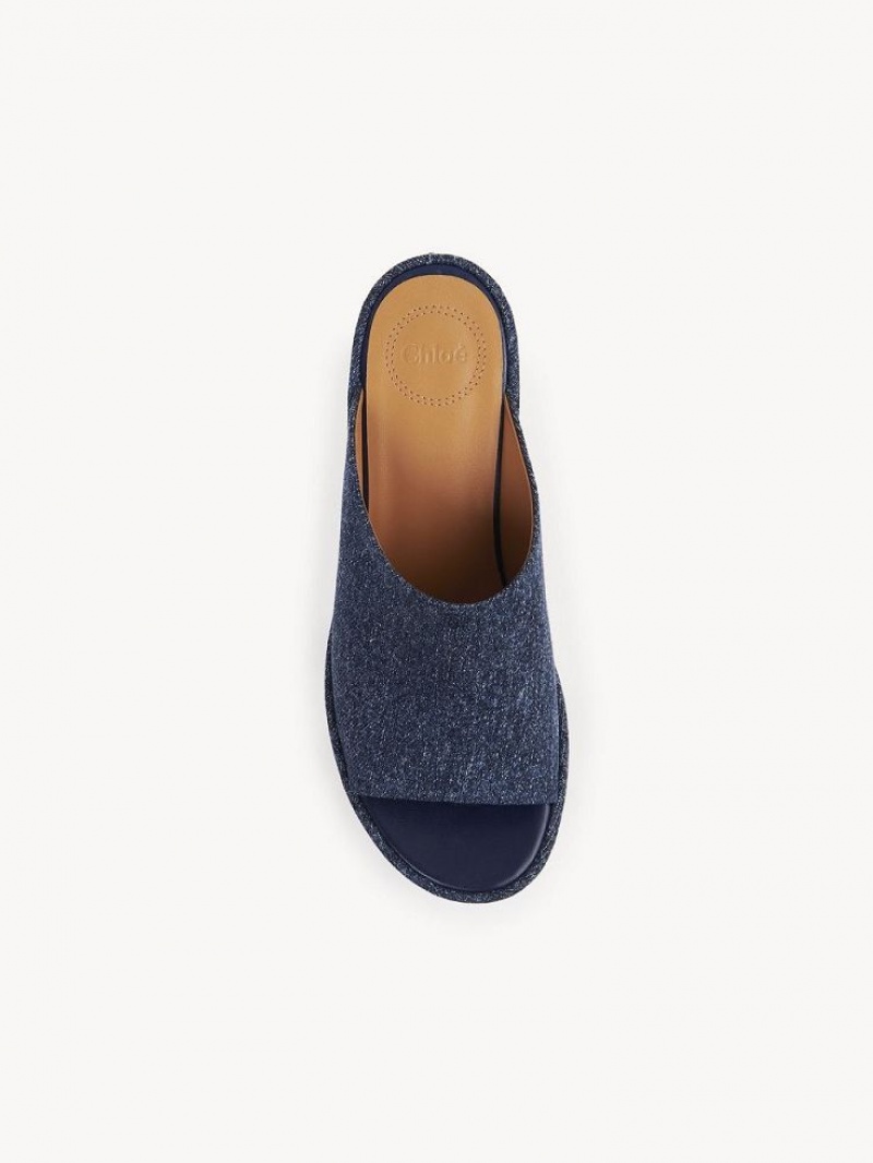 Mule Chloe Oli Plataforma Azules | CHE-SR14134