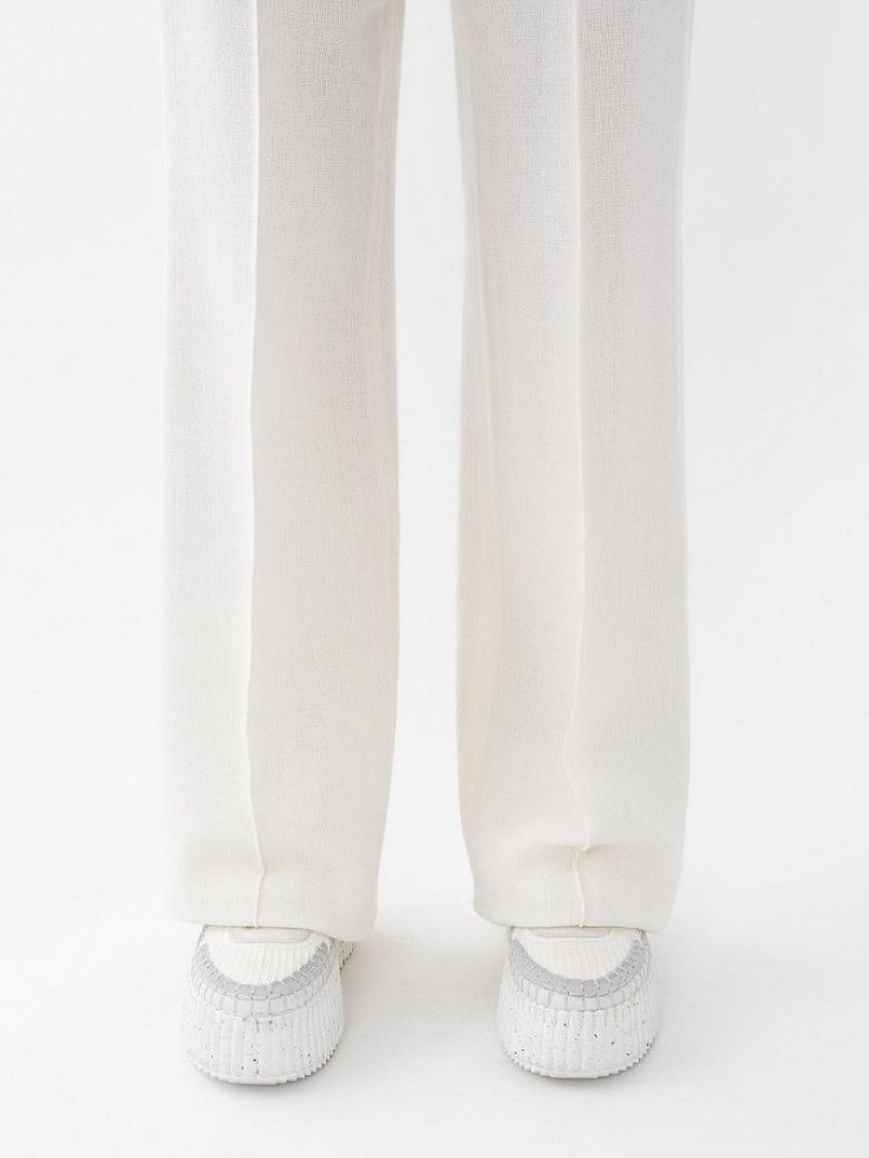 Pantalon Chloe Anchos-leg Blancas | CHE-SR13988