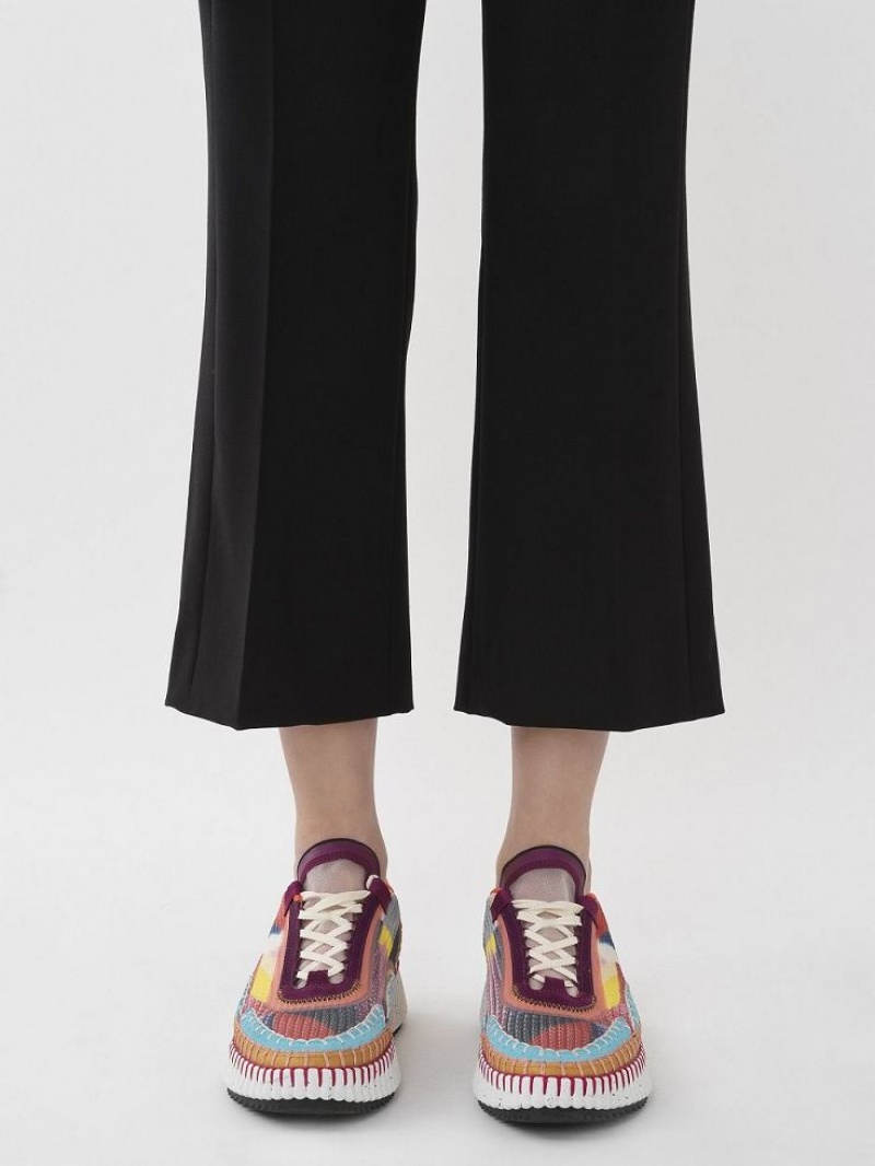 Pantalon Chloe Cropped Sailor Negras | CHE-SR13994
