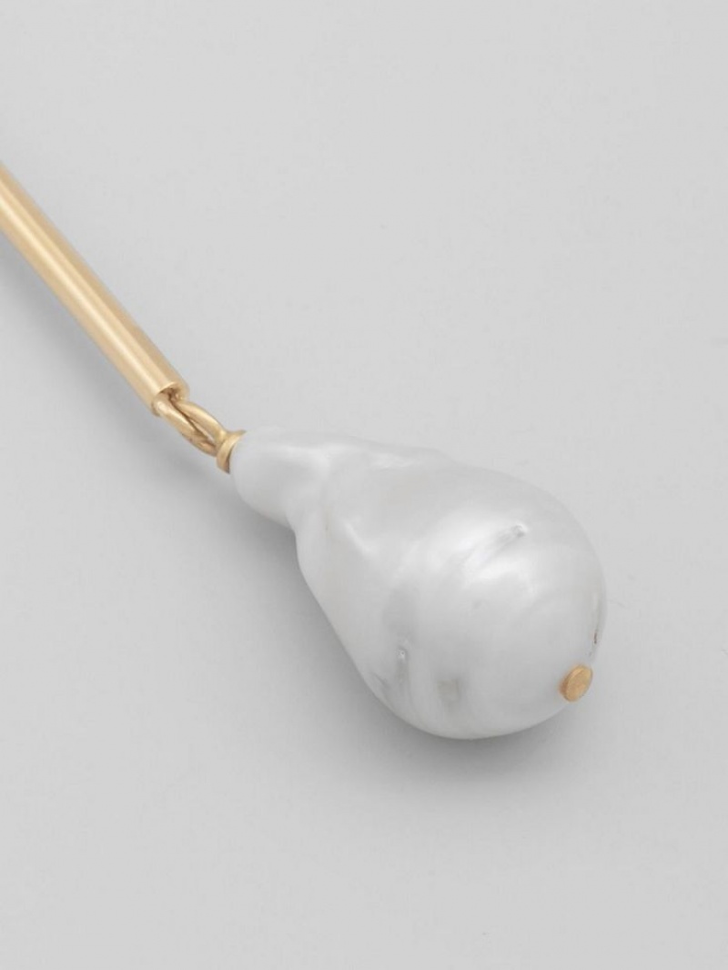 Pendientes Chloe Darcey Baroque Doradas Blancas | CHE-SR14402