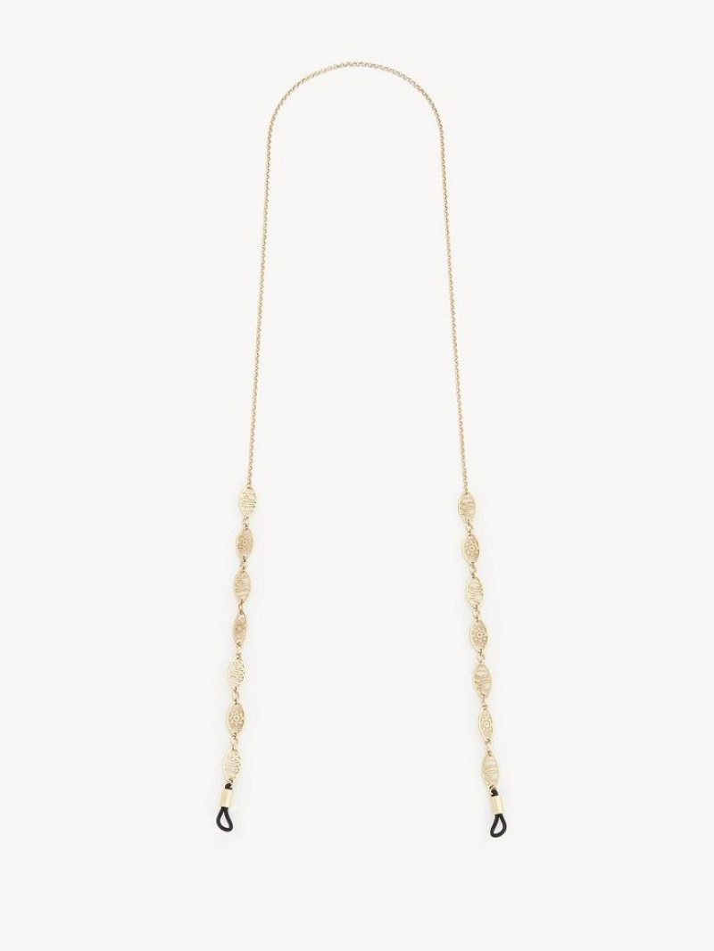 Pendientes Chloe Darcey Encaje Eyew Chain Doradas | CHE-SR14433