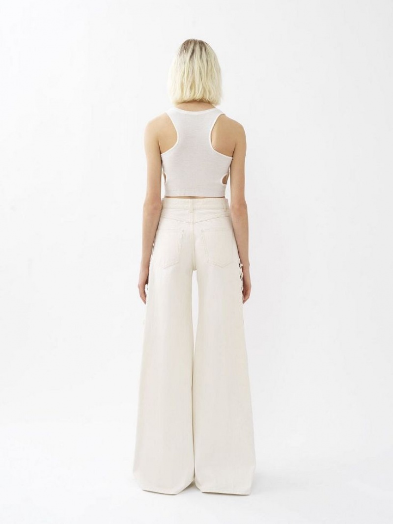 Prendas De Punto Chloe Cropped Blancas | CHE-SR13938