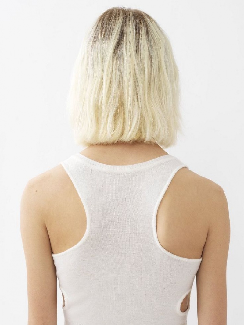 Prendas De Punto Chloe Cropped Blancas | CHE-SR13938