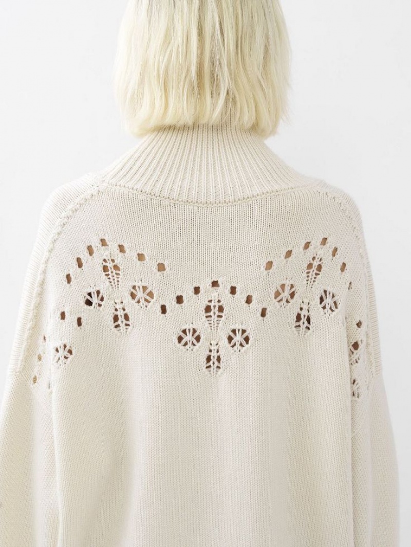 Prendas De Punto Chloe Generous High-neck Blancas | CHE-SR13943