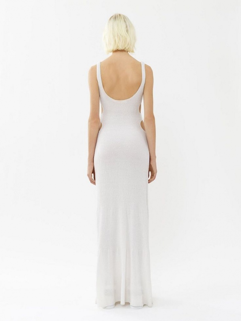 Prendas De Punto Chloe Long Tank Blancas | CHE-SR13937