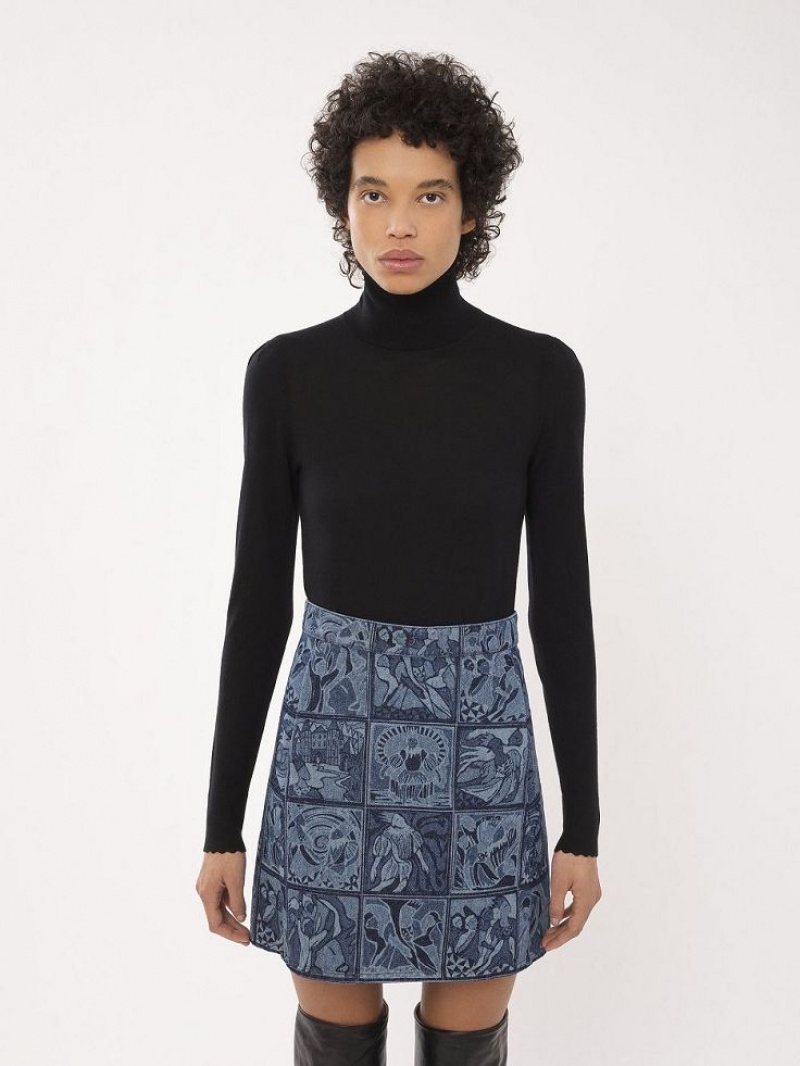 Prendas De Punto Chloe Turtleneck Negras | CHE-SR13959