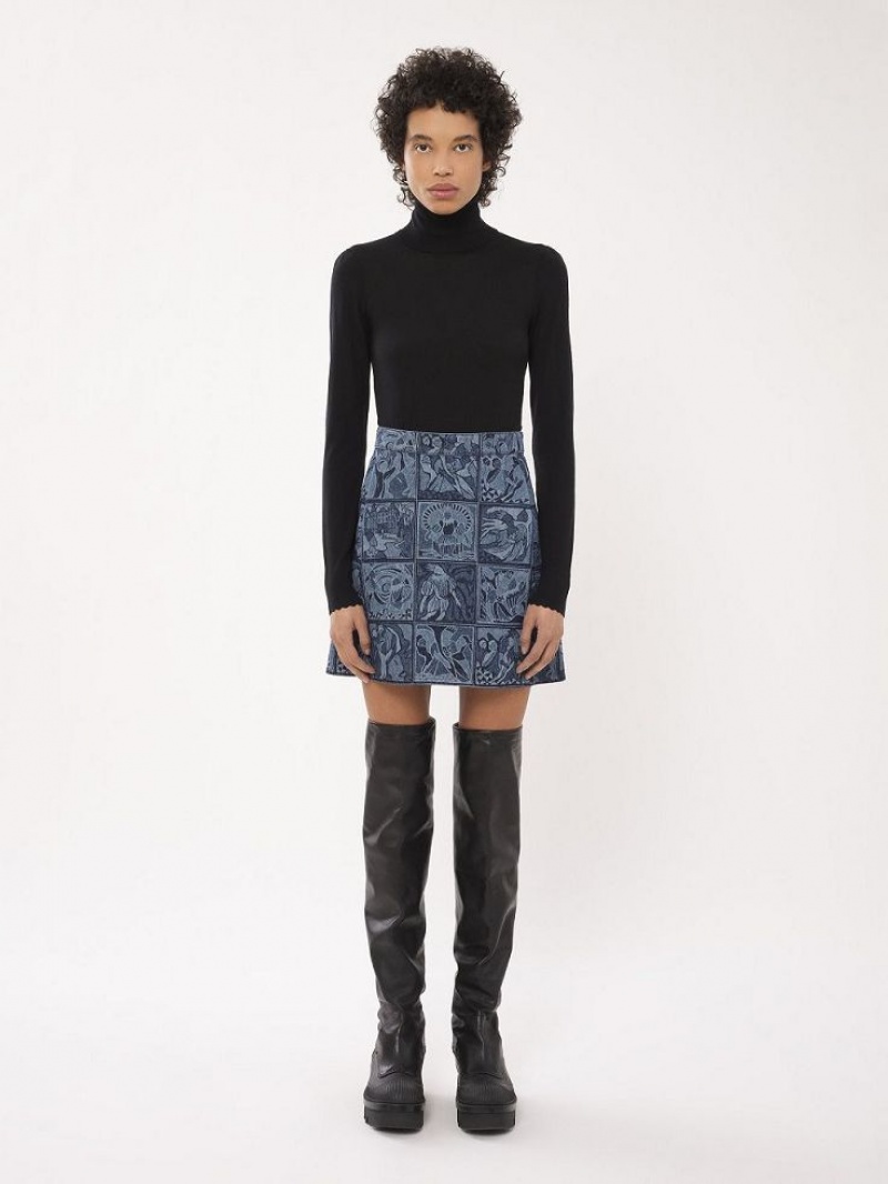 Prendas De Punto Chloe Turtleneck Negras | CHE-SR13959